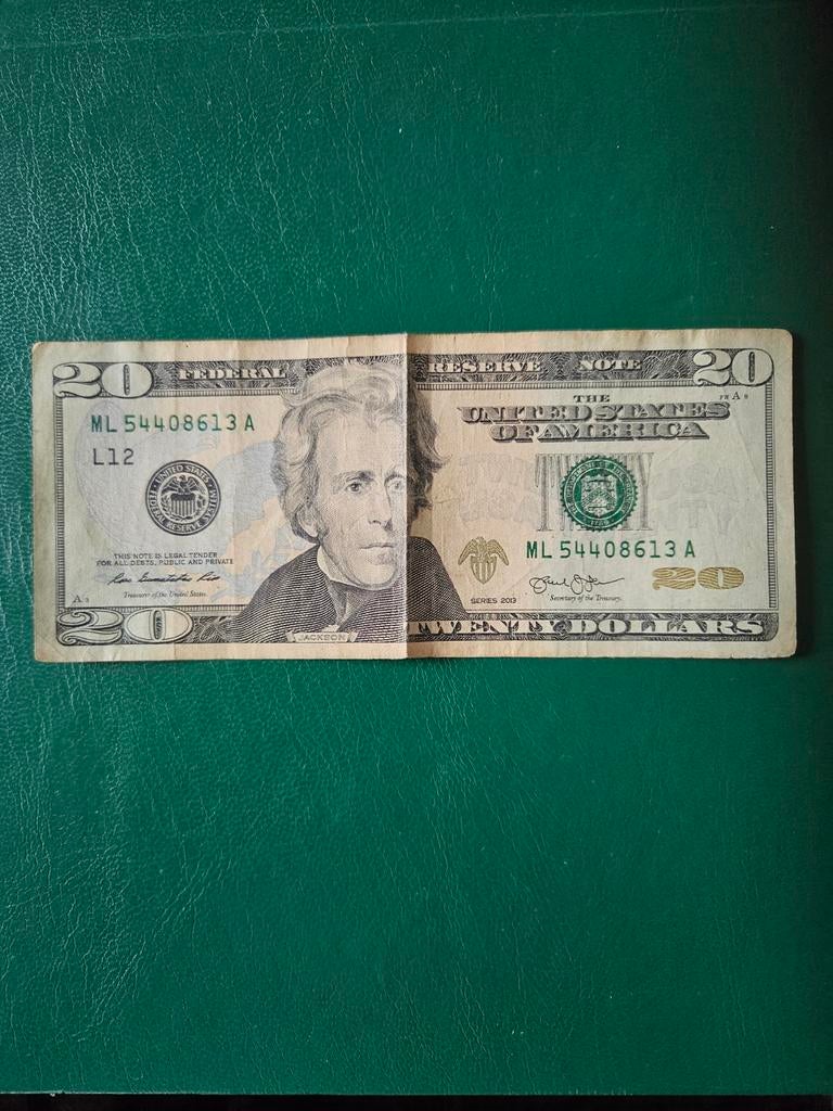 20 dollars (États-Unis, année 2013), Timbres & Monnaies, Billets de banque | Amérique, Enlèvement ou Envoi, Amérique du Nord, Billets en vrac