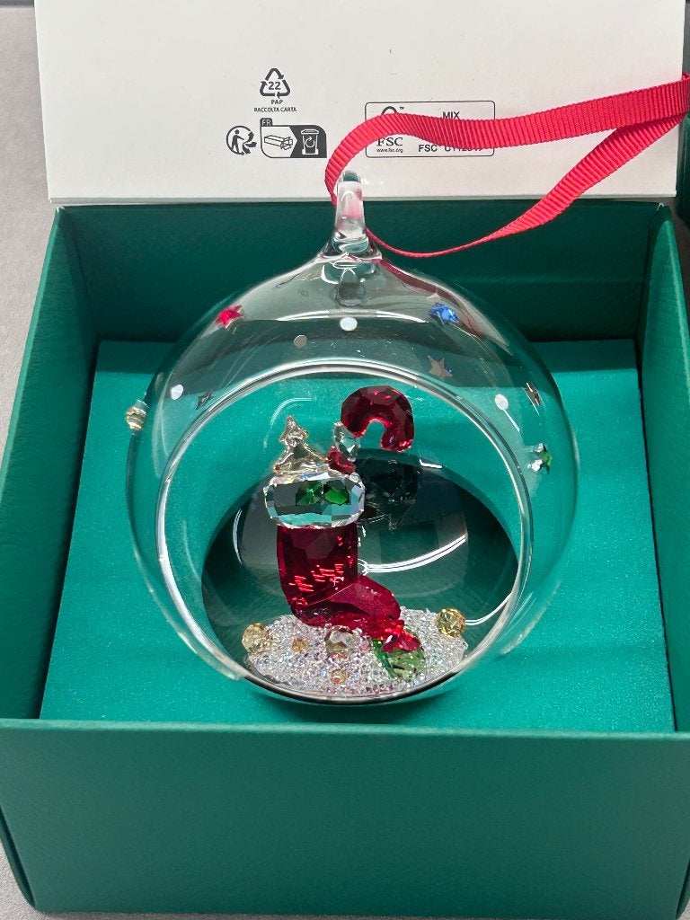 Swarovski Kerst Sok en Snoep Ornament Kerstbal, Ophalen of Verzenden, Nieuw, Figuurtje