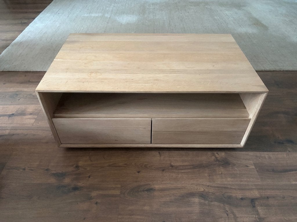 table basse en chêne massif 100x60x42,5, Maison & Meubles, Tables | Tables de salon, Moins de 50 cm, 50 à 100 cm, Comme neuf, Enlèvement