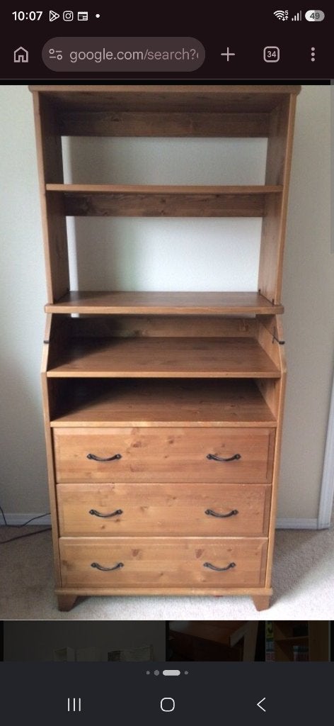Diktad IKEA houten commode, Ophalen, 105 cm of meer, Zo goed als nieuw, 75 tot 100 cm