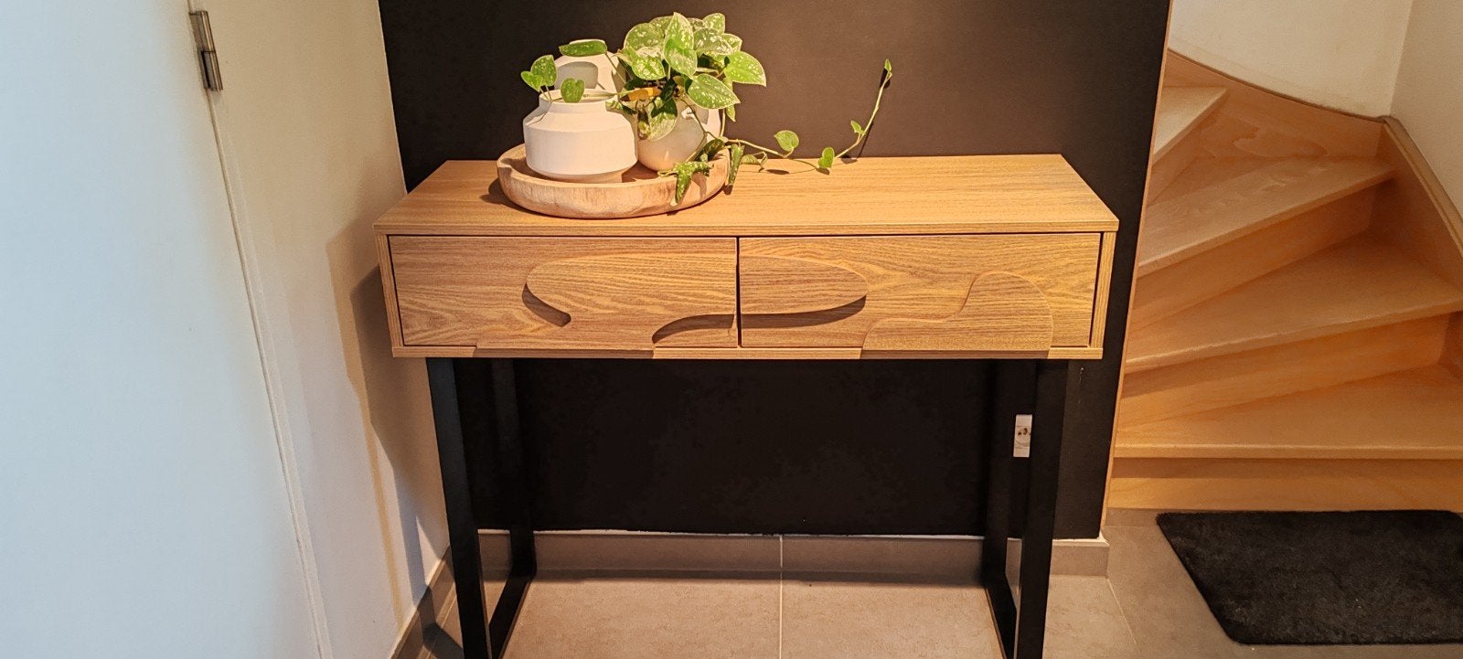 halkast, Ophalen, 70 cm of meer, Hout, 65 cm of meer