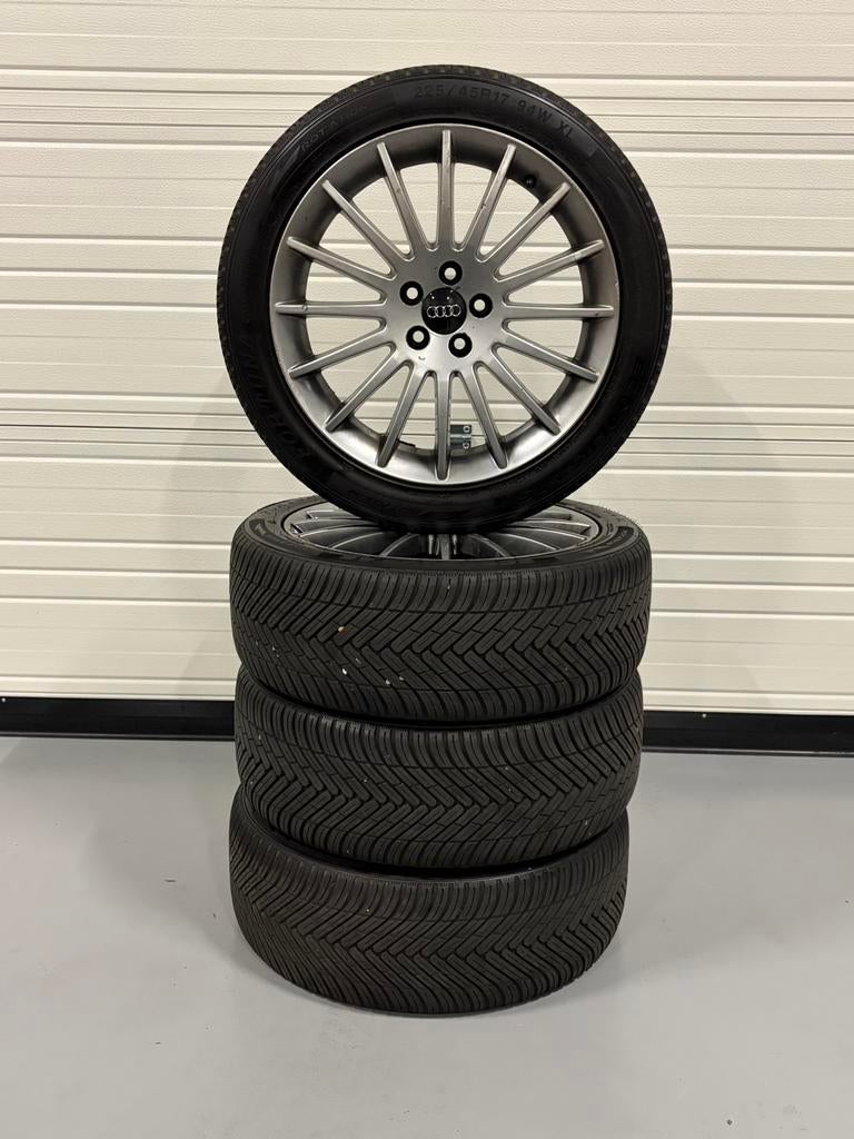 Lichtmetalen velgen voor Audi TT 17 inch 5X100 all-seasons, Auto-onderdelen, Banden en Velgen, Ophalen, Gebruikt, Banden en Velgen