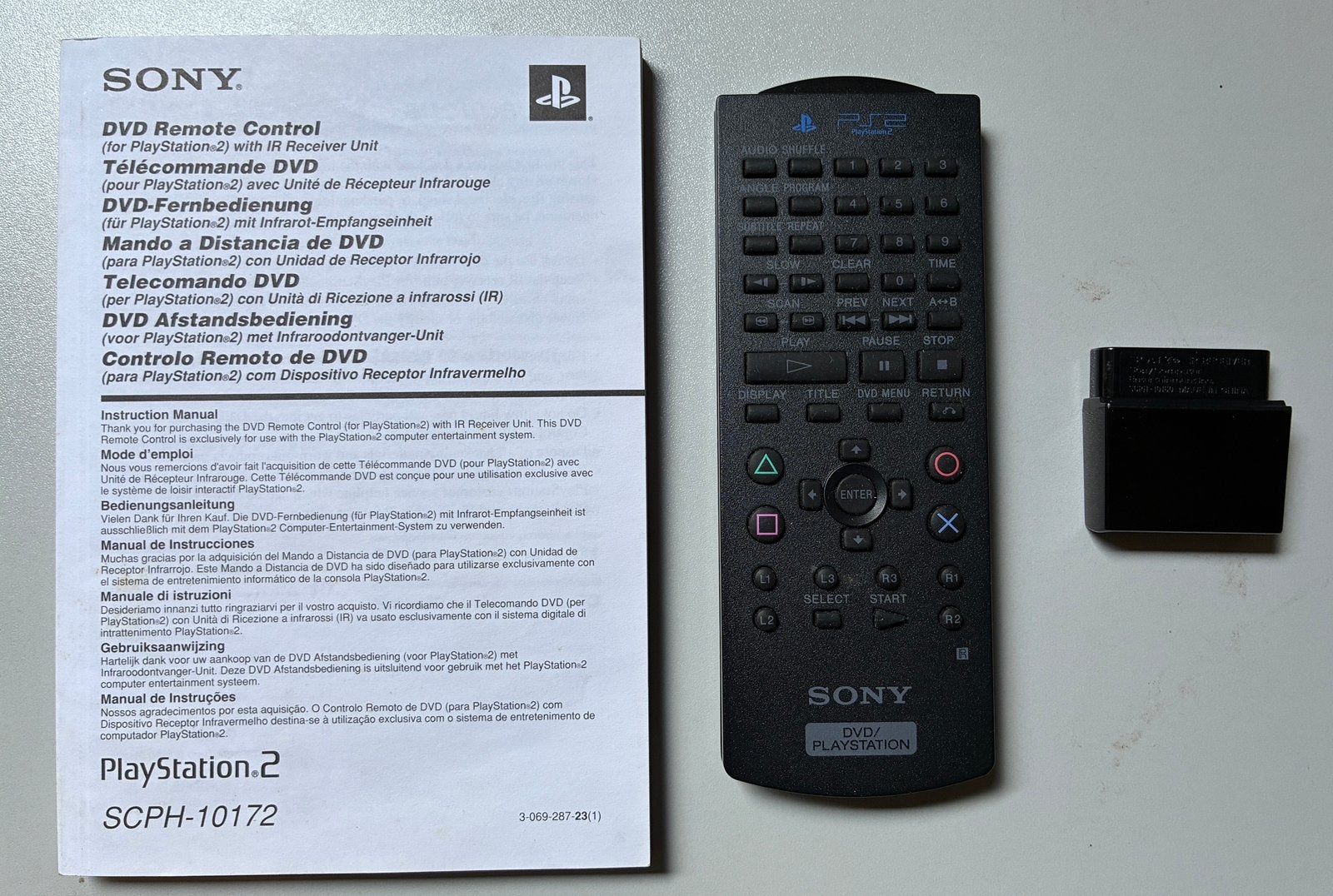 Sony DVD Remote Control voor PlayStation 2 (PS2) met IR-ontv, Games en Spelcomputers, Verzenden, Zo goed als nieuw
