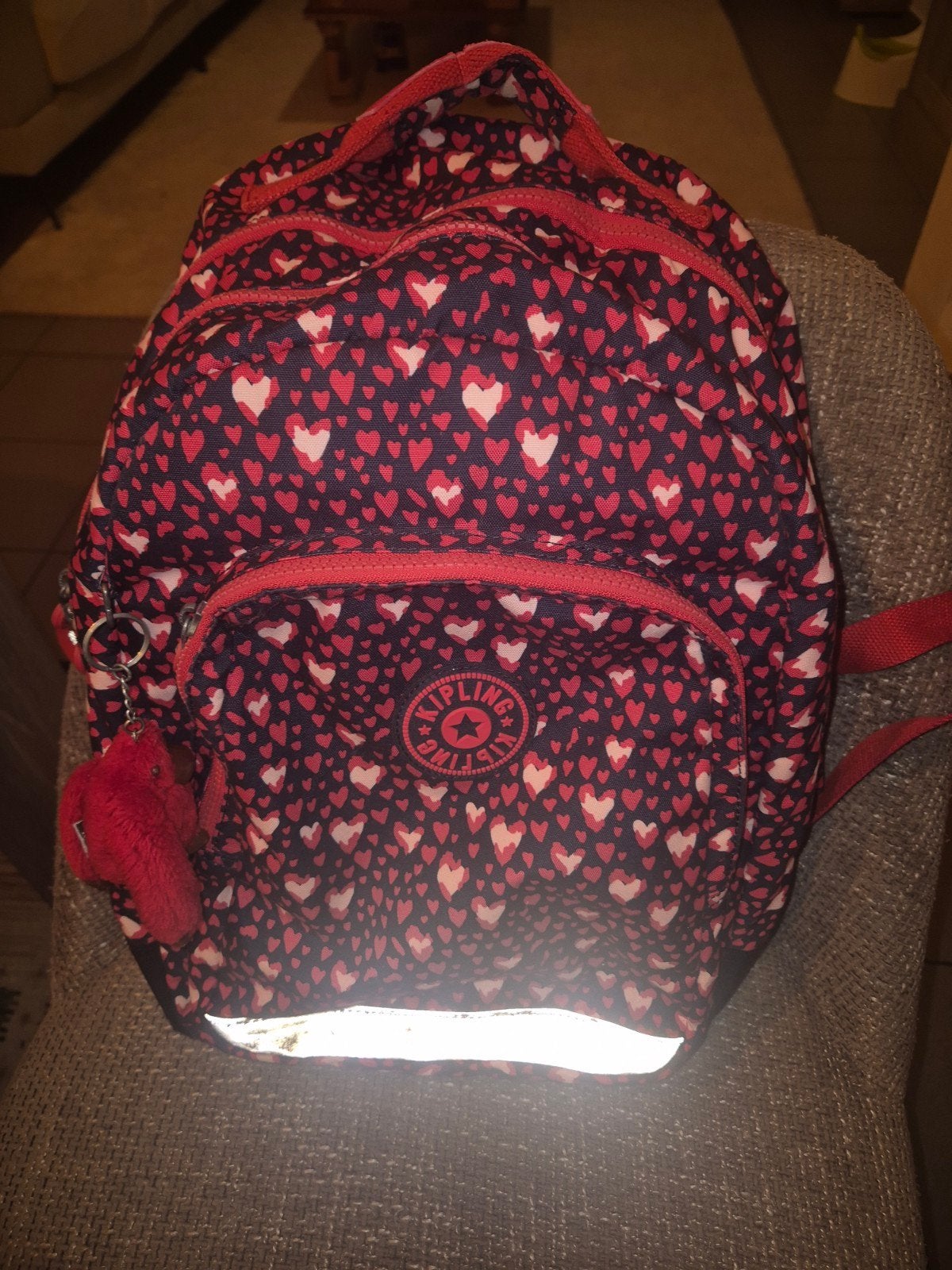 Sac d'école Kipling, Enlèvement, Comme neuf, Rouge, Sac à dos