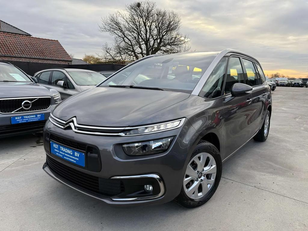Citroën C4 Spacetourer Grand 1.2i 130PK AUTOMAAT 7 ZIT NAVI, Auto's, Automaat, Stof, Gebruikt, 1199 cc