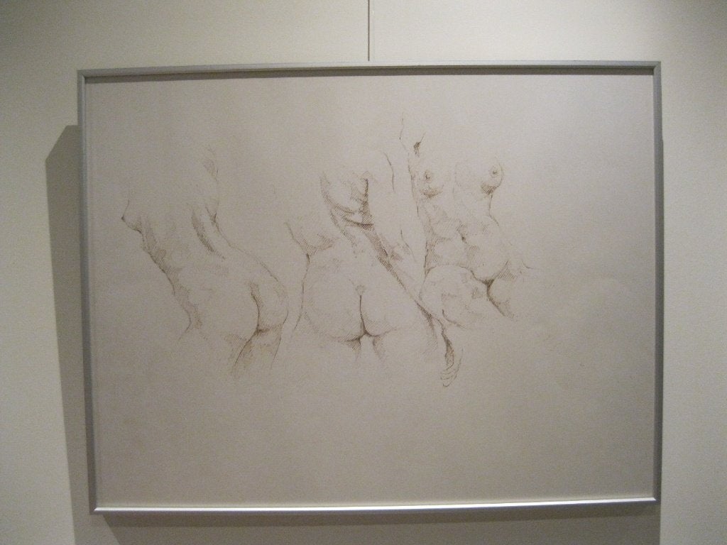 Dessin de Gérard Engels - Trio nudes, Antiquités & Art, Enlèvement, Dessin, Fait main