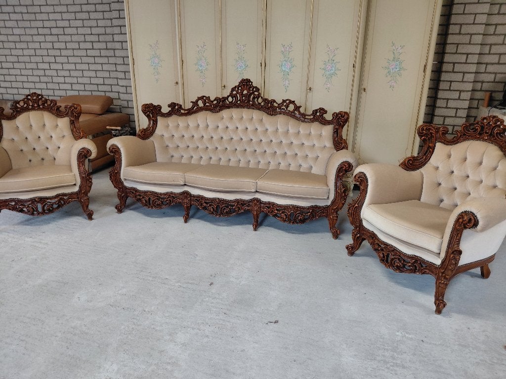 NIEUWE  BAROK   BANKSTEL. 3-1-1 ZIT, Enlèvement, Neuf, Bois, BAROK