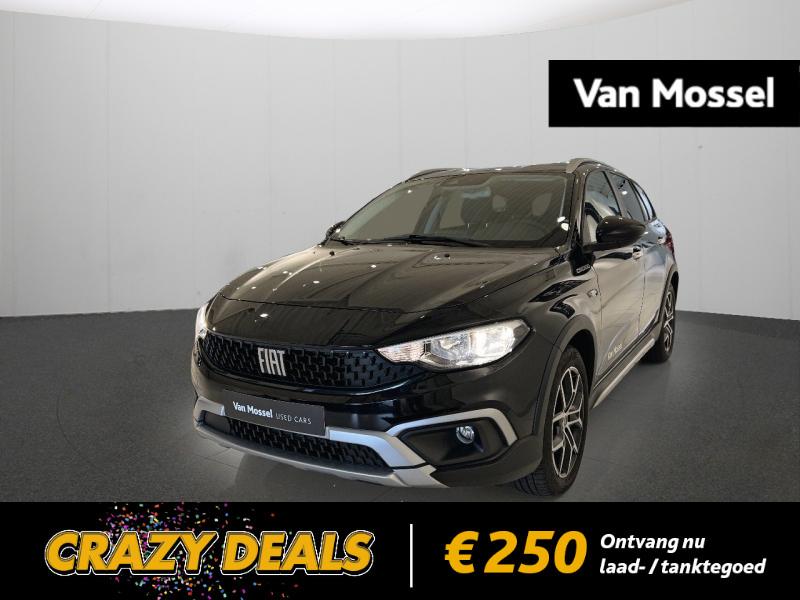 Fiat Tipo Station Wagon Cross 1.5 Hybrid 130, Auto's, Stof, Zwart, 4 cilinders, Zwart