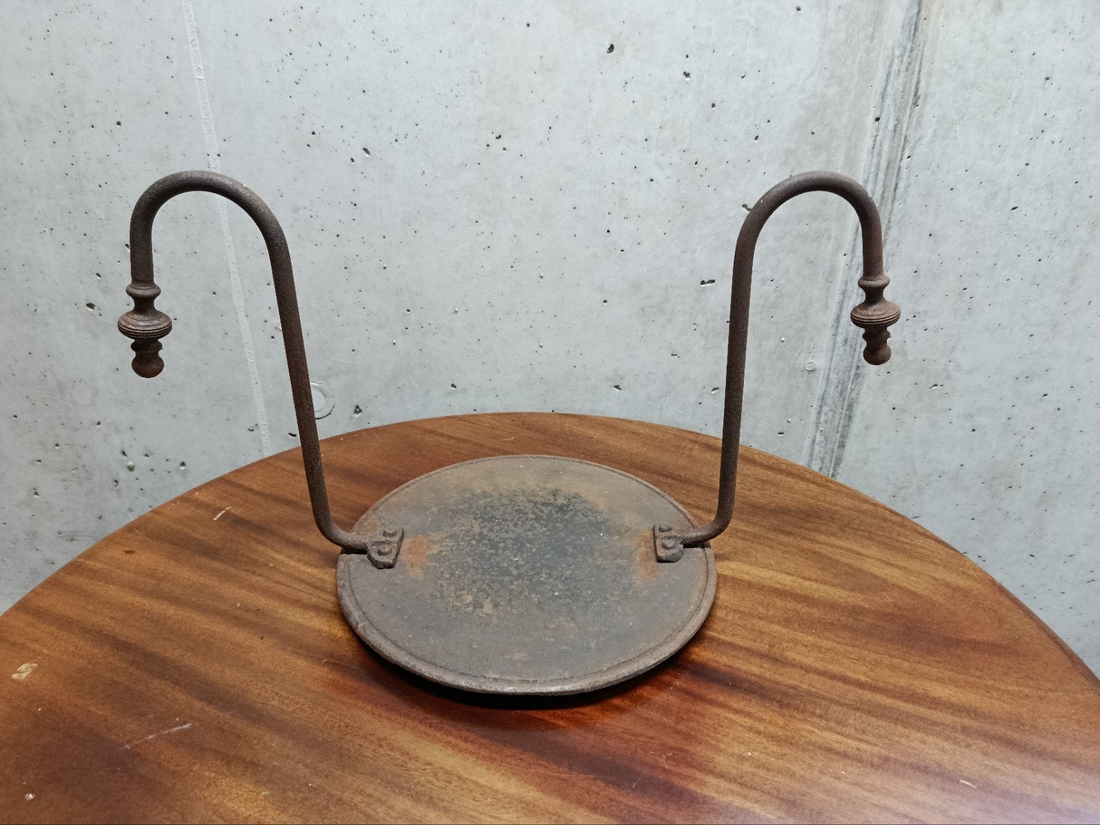 antieke gietijzeren skillet griddle, Ophalen of Verzenden