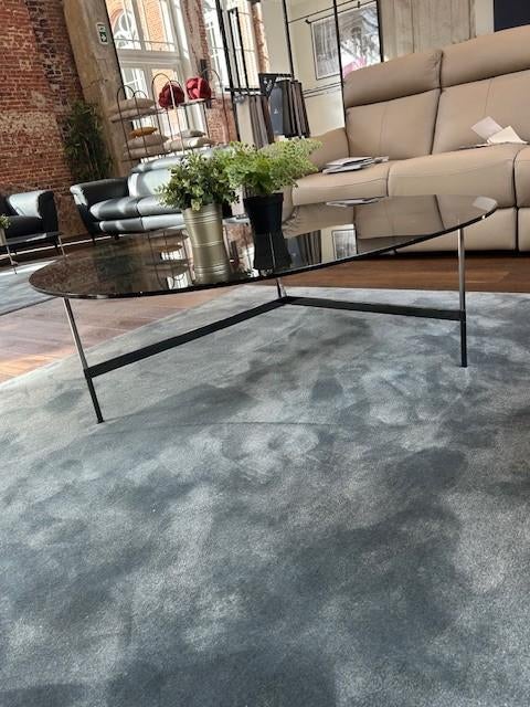 Mooie ronde glazen italiaanse salontafel, Huis en Inrichting, Ophalen