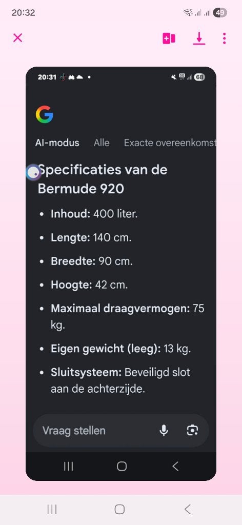 Dakkoffer auto, Ophalen, Gebruikt