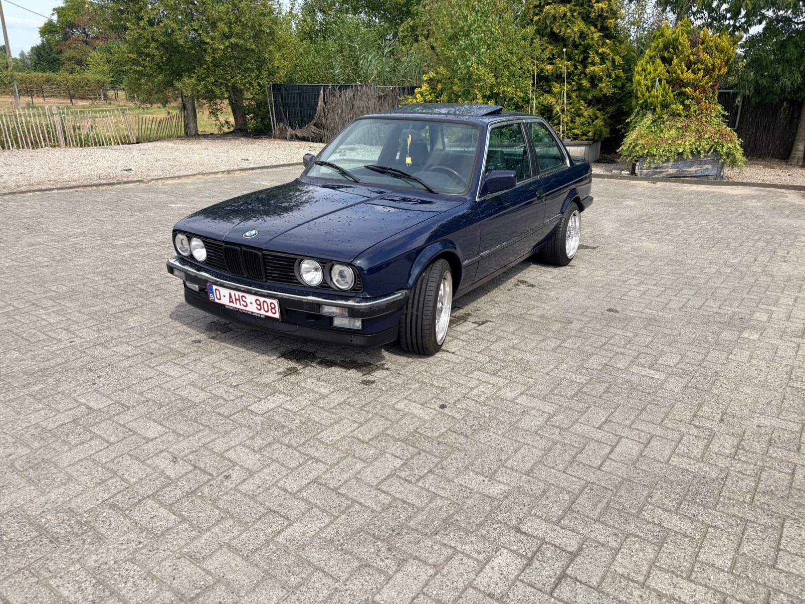BMW E30 325E (185pk), Auto's, BMW, Bluetooth, Stof, Blauw, Particulier