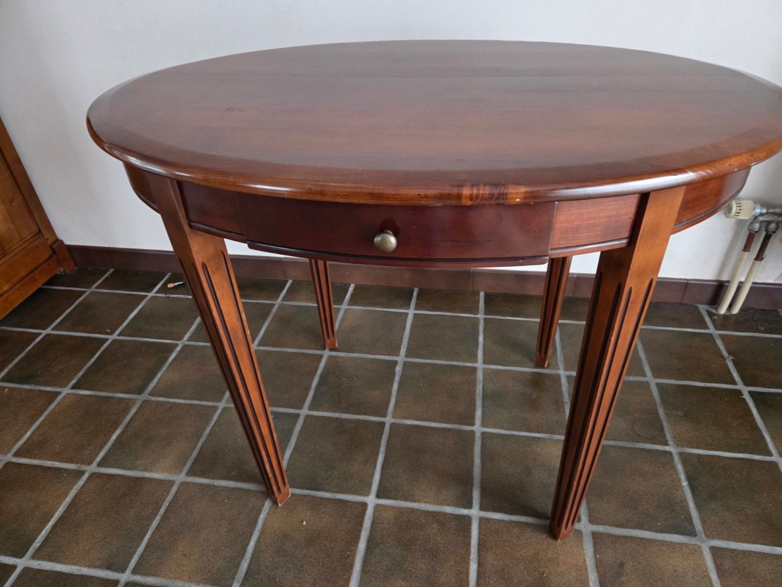 bijzet tafel in kerselaar, Ophalen