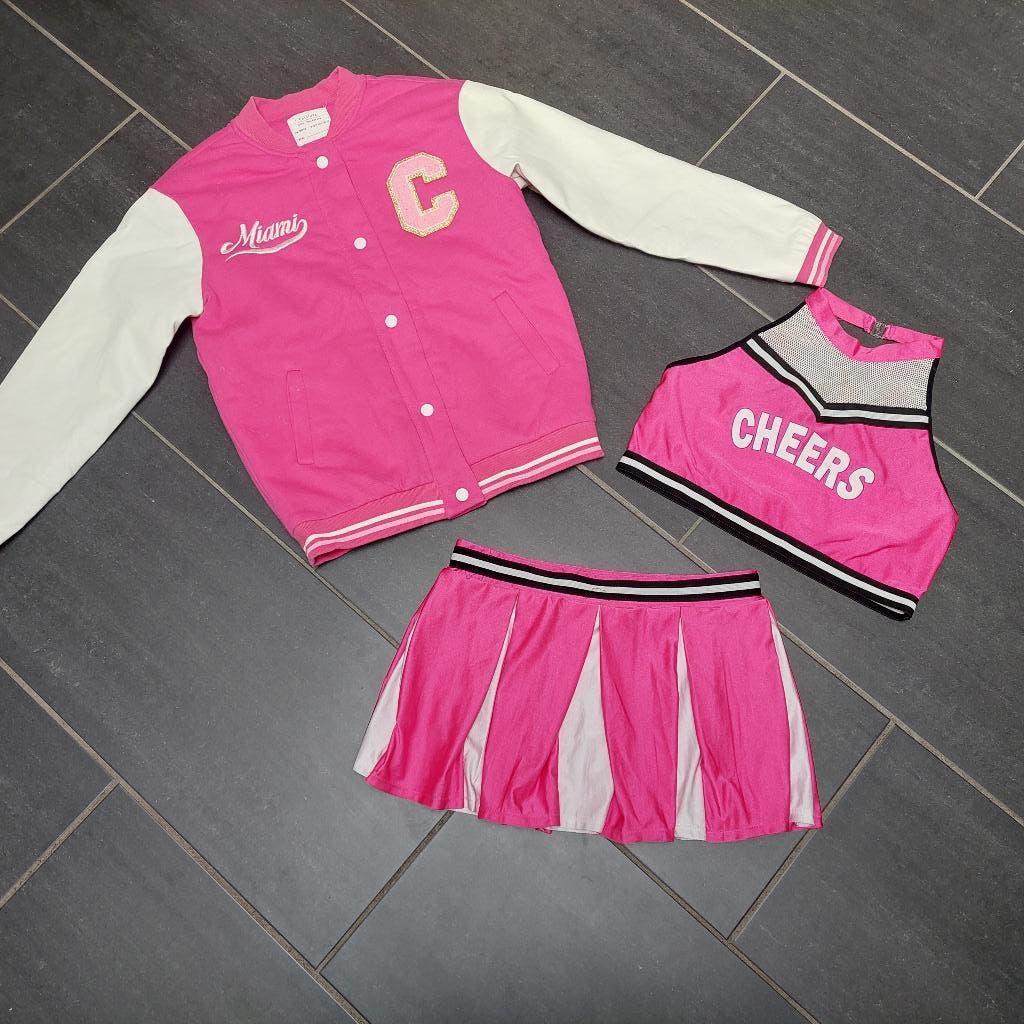 Outfit cheerleader, Kinderen en Baby's, Carnavalskleding en Verkleedspullen, Ophalen of Verzenden, Zo goed als nieuw, 158 t/m 164