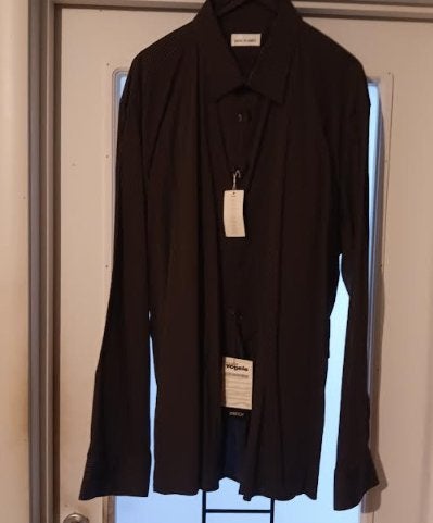 Chemise gris foncé lignée XL slim fit NEUF, Vêtements | Hommes, Enlèvement ou Envoi, Neuf, Gris, Tour de cou 43/44 (XL)