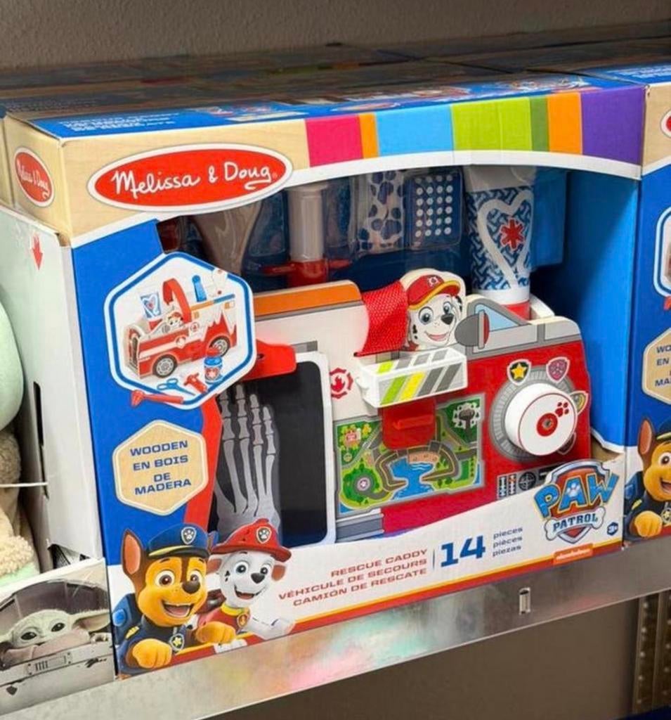 Paw Patrol Wood Rescue Caddy houten voertuig hout speelgoed, Ophalen of Verzenden, Nieuw, Rij- of Hobbelspeelgoed