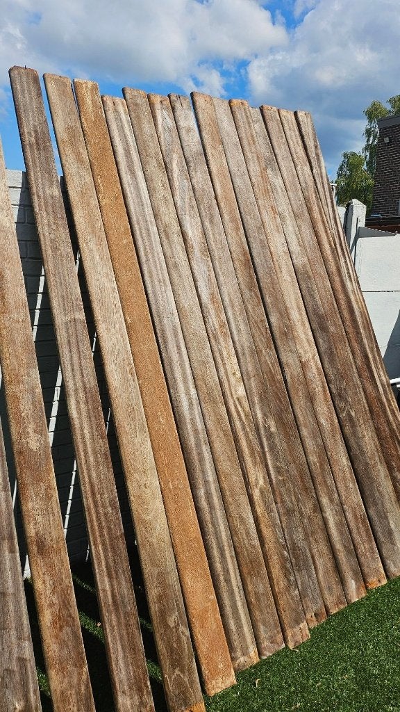 Gebruikte Azobe hardhouten planken, Tuin en Terras, Palen, Balken en Planken, Ophalen, Gebruikt, Planken, Hardhout