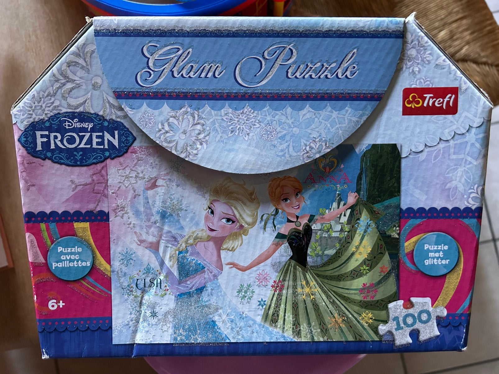 Glitterpuzzel Disney Frozen, Kinderen en Baby's, Ophalen of Verzenden, Zo goed als nieuw