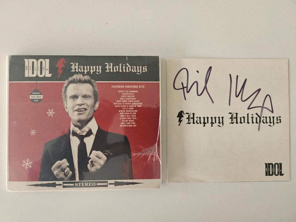 CD signé à la main Billy Idol - Joyeuses fêtes, scellé, CD & DVD, CD | Rock, Enlèvement ou Envoi, Neuf, dans son emballage, Autres genres