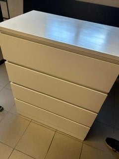 Ladenkast wit 4 lades, Huis en Inrichting, Ophalen, 100 tot 150 cm, 50 tot 100 cm, Zo goed als nieuw