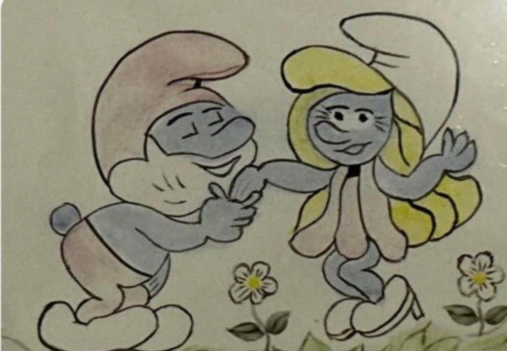 Zeldzame set van Saint Amand Smurfen, Ophalen of Verzenden, Gebruikt