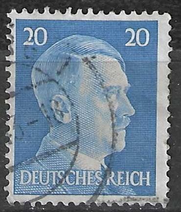 Allemagne 1941/1943 - Yvert 715 - Adolf Hitler - 20 p. (ST), Timbres & Monnaies, Envoi, Affranchi