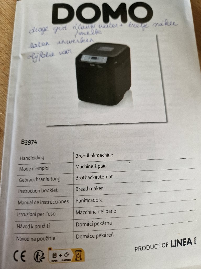 Domo broodbakmachine B3974, Plus de 10 programmes, Comme neuf, Enlèvement, Avec minuteur