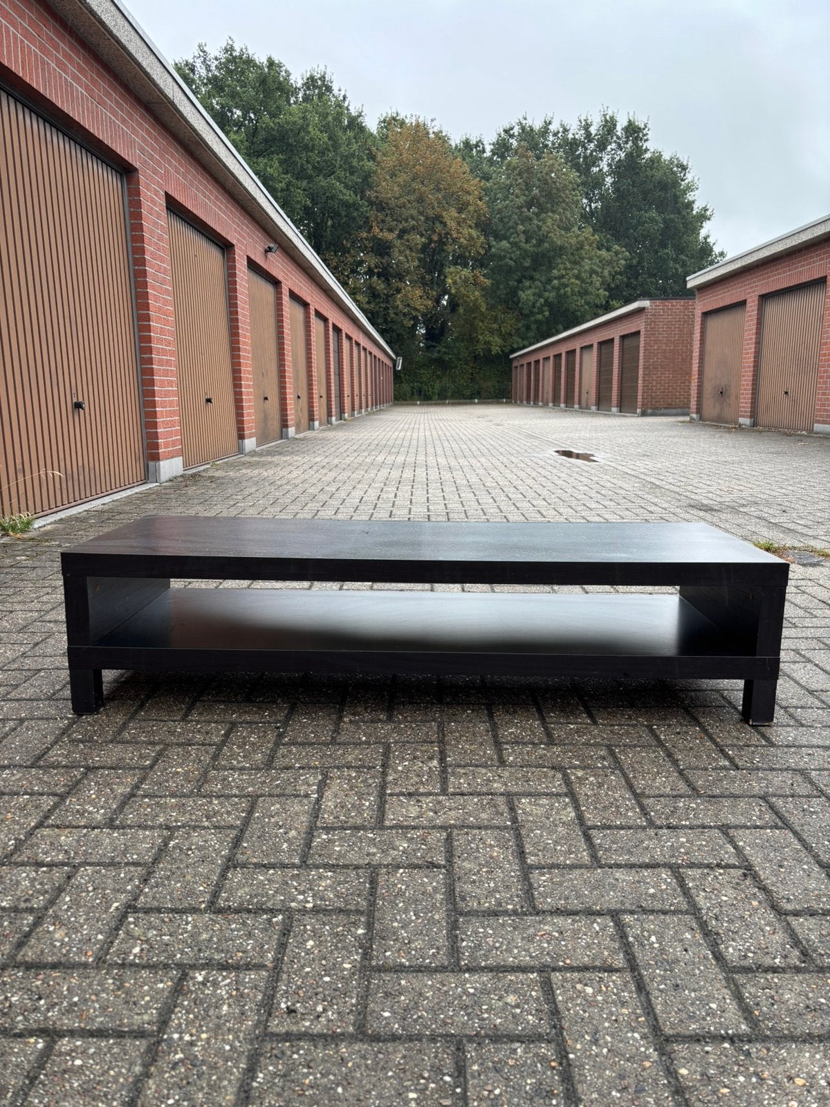 TV Tafel Donker Bruin, Audio, Tv en Foto, Ophalen, Zo goed als nieuw