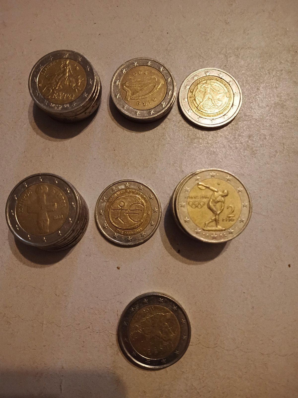 2 euromuntstukken van Griekenland , Estland en Cyprus, Postzegels en Munten, Ophalen, Estland, 2 euro