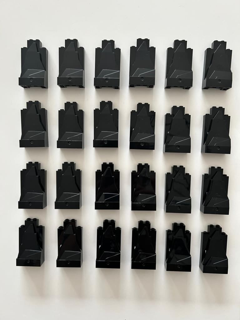 Panneau Lego Black Rock (24x), Lego, Comme neuf, Briques en vrac, Complet