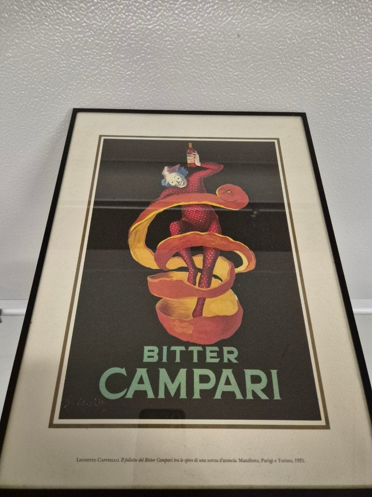 Belle affiche vintage Bitter Campari — 1921, Enlèvement ou Envoi, Comme neuf, Panneau publicitaire
