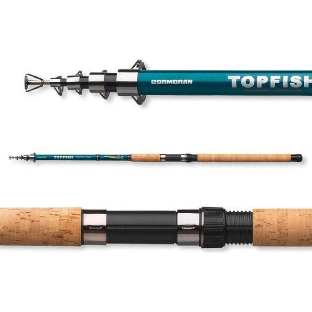 Canne Cormoran Topfish Tele 80 Brochet., Sports nautiques & Bateaux, Pêche à la ligne | Poissons blancs, Comme neuf, Canne à lancer