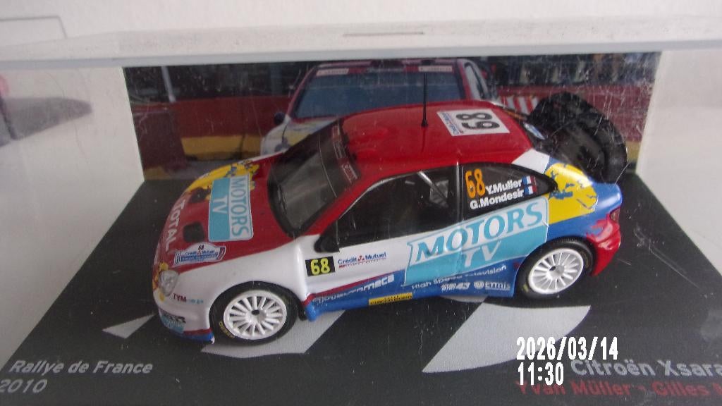 CITROËN XSARA WRC YVAN MÜLLER FRANCE 2010.IXO 1/43 COM NEUVE, Hobby en Vrije tijd, Modelauto's | 1:43, Zo goed als nieuw, Auto