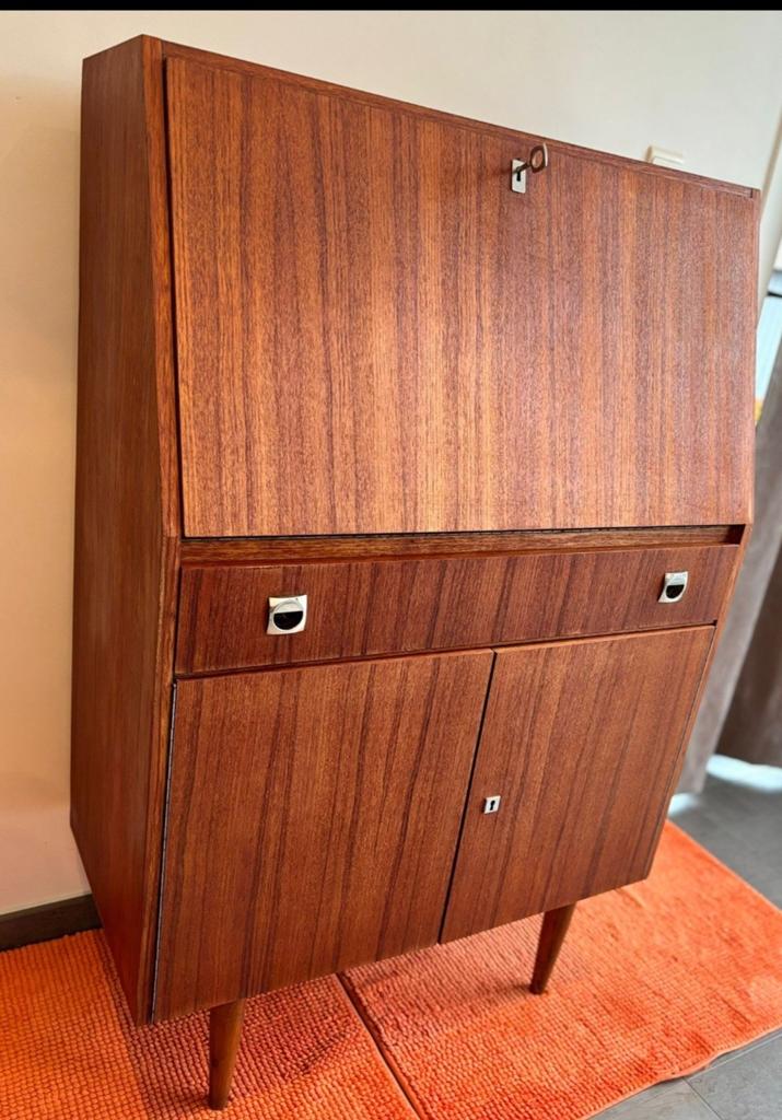 Vintage secretaire in teak ., Huis en Inrichting, Ophalen