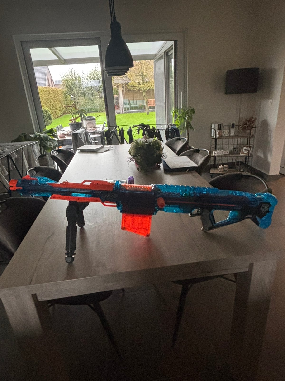 Nerf elite strike. Mega nerf centurion ice blue, Ophalen, Gebruikt