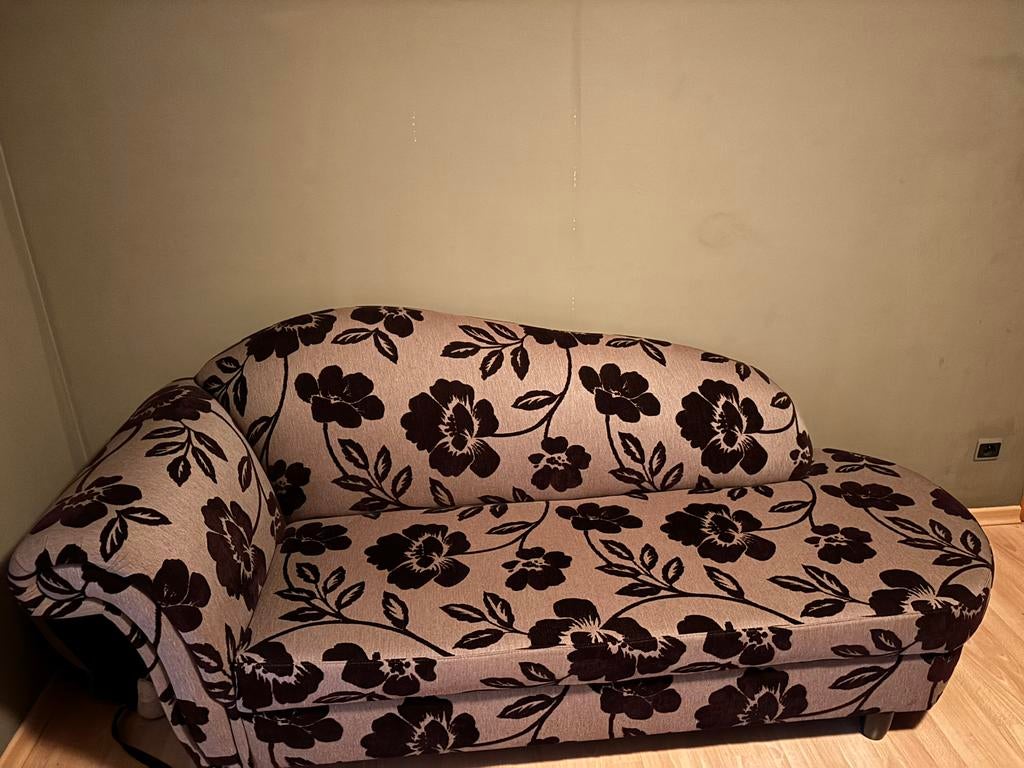 Chaise longue zetel met bloemenpatroon in nieuwstaat, Ophalen, Zo goed als nieuw