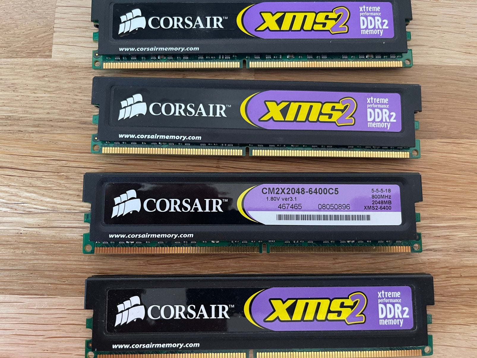 4x2048mb ddr2 + carte son + carte graphique saphire r370, Computers en Software, RAM geheugen, Ophalen, Gebruikt, 8 GB, DDR2