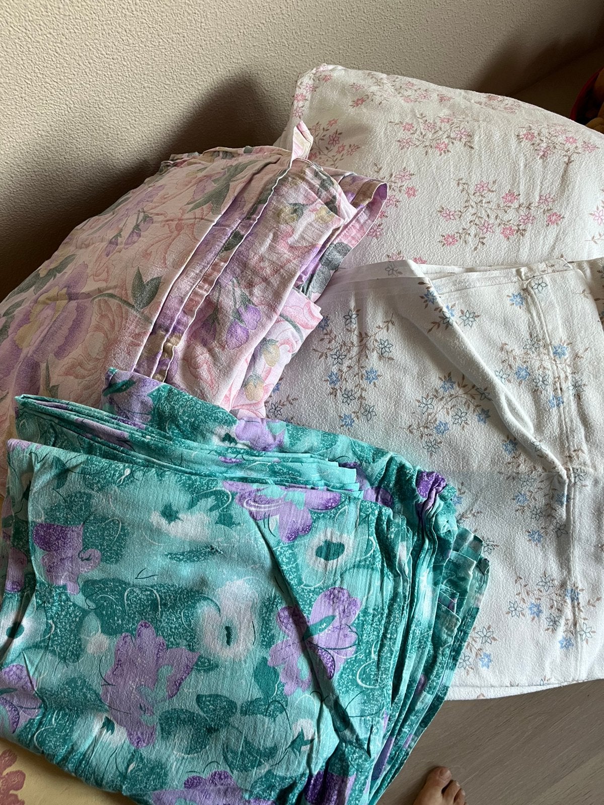 Ensemble de draps lit 1 petsonne A DONNER, Enlèvement, Utilisé, Coton, Une personne
