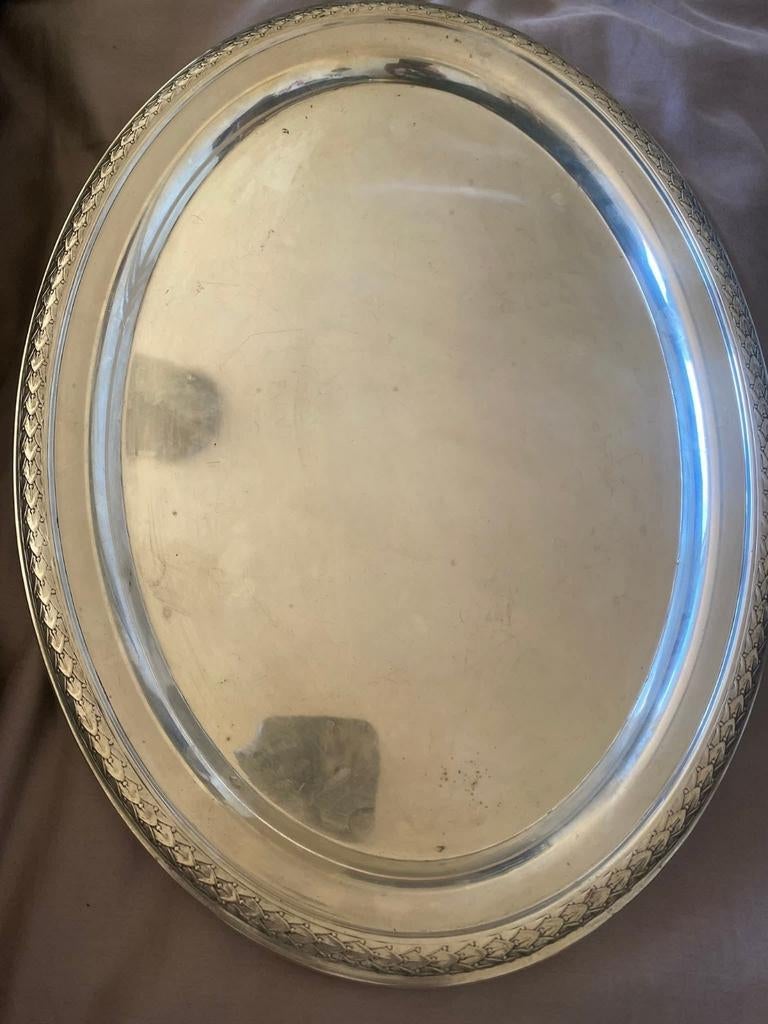 Joli plateau ancien, Antiquités & Art, Antiquités | Argent & Or, Enlèvement ou Envoi, Argent