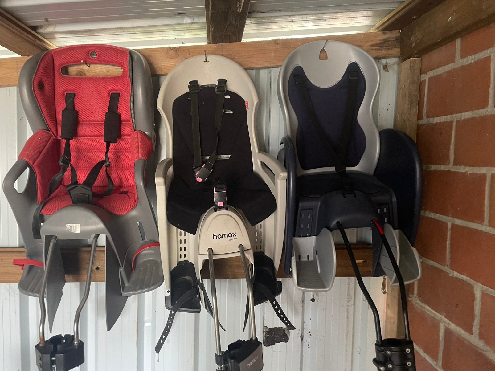 3 Kinderzitjes voor op de fiets, Kinderen en Baby's, Kinderstoelen, Ophalen, Zo goed als nieuw, Overige typen, Aanschuifbaar
