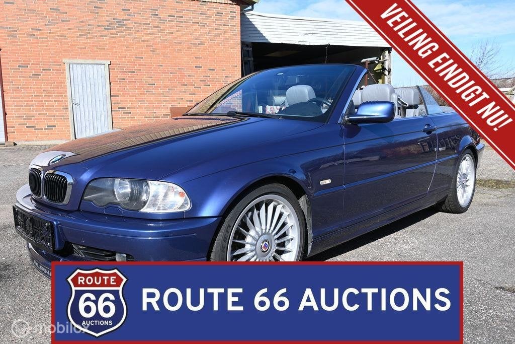 BMW Alpina B3 3.3 Cabrio | 2002 | Route 66 Auctions, Auto's, Gebruikt, Zwart, B3, Bedrijf