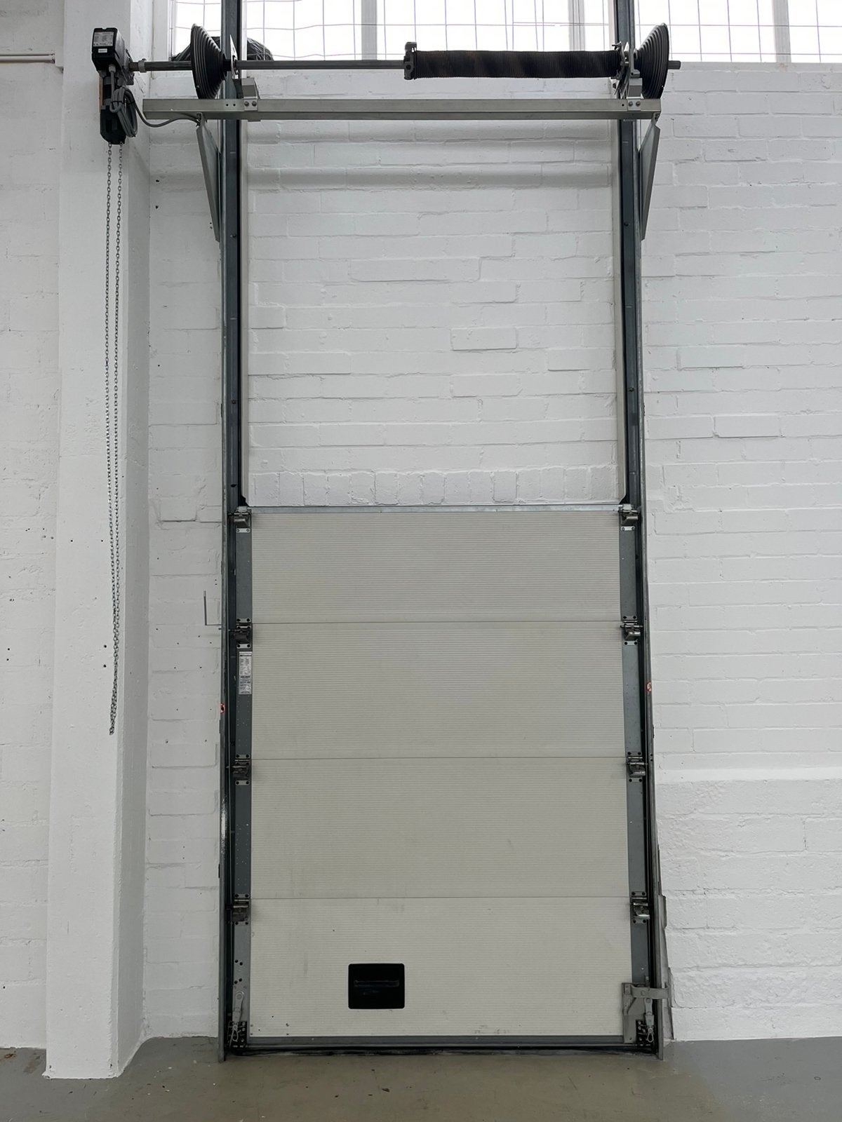 Industriële poort sectionaalpoort automatisch deur rolpoort, Doe-het-zelf en Bouw, Ophalen, Garagedeur, Kunststof, Gebruikt