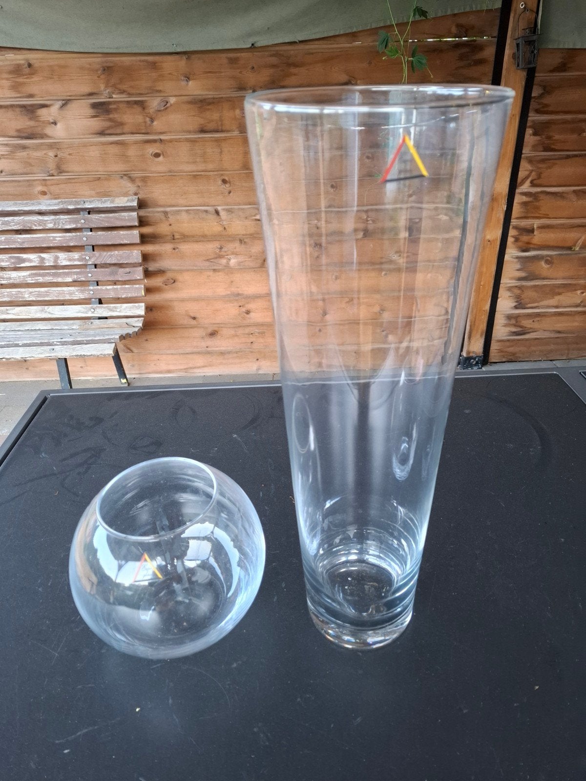 2 mooie glaswerk vazen (Euro glass), Huis en Inrichting, Ophalen