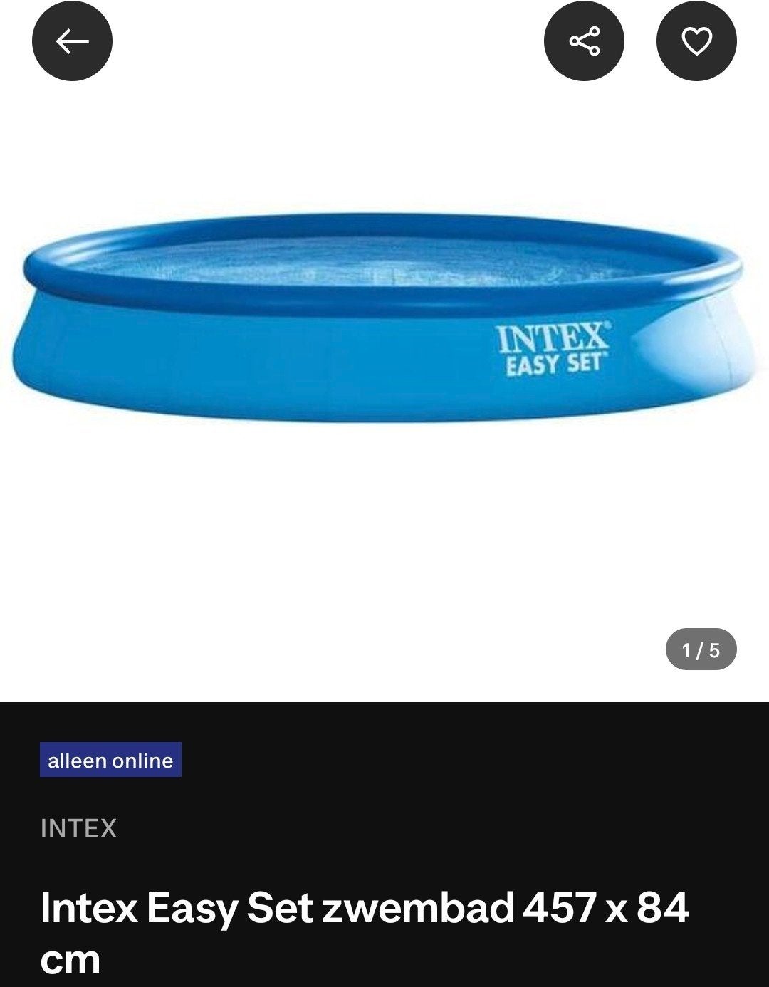 piscine intex 457x84 avec accessoires, 1 été desservie,, Jardin & Terrasse, Enlèvement