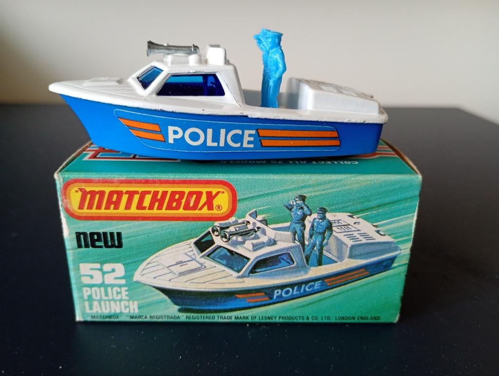 Lesney Matchbox Superfast #52 Police Launch in doosje, Ophalen of Verzenden