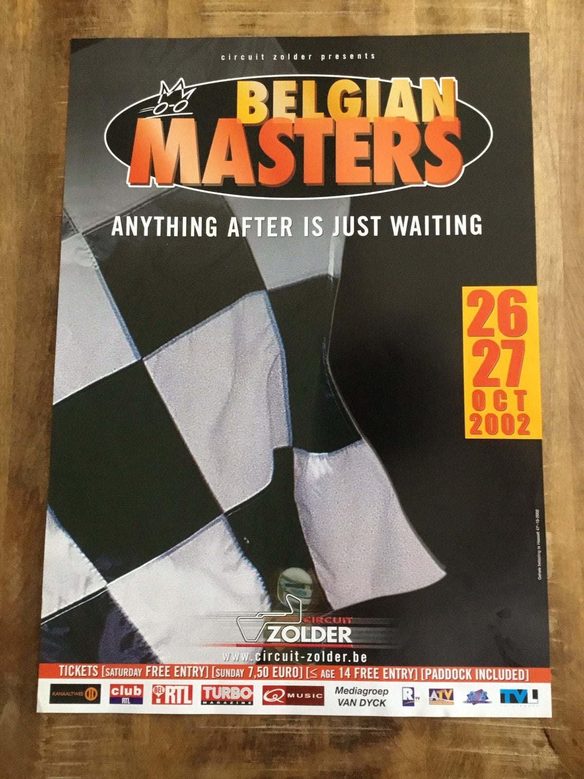 Affiche belgian masters zolder 2002, Ophalen of Verzenden, Zo goed als nieuw