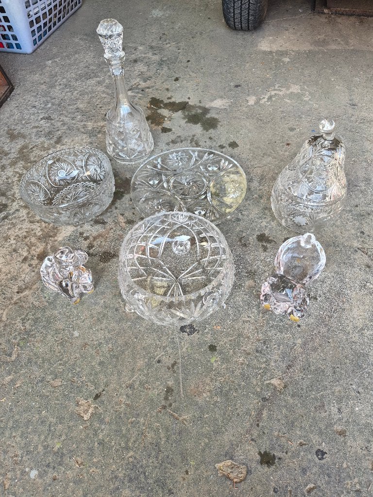 Lot verre & cristal, Enlèvement
