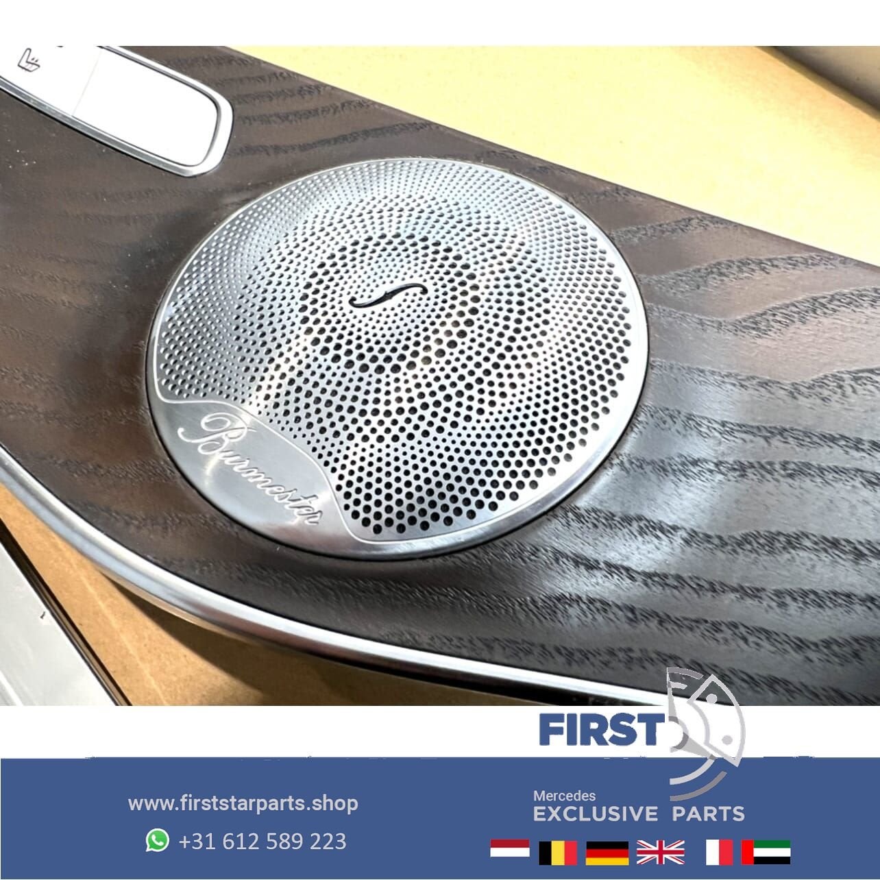 W205 deurlijsten bruin hout burmester memory Mercedes C Klas, Utilisé, -, -, Enlèvement ou Envoi