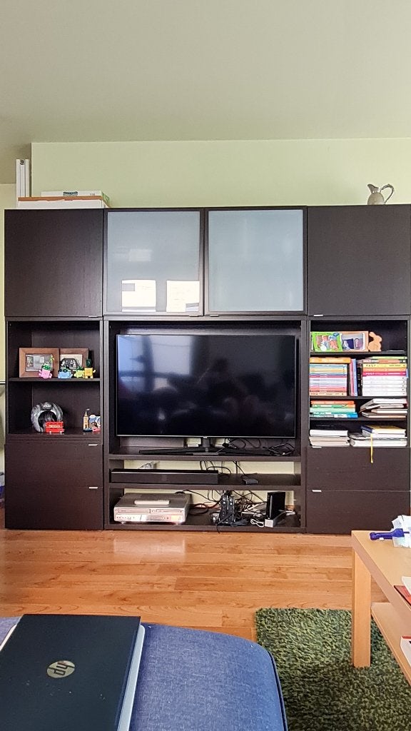 TV kast met aanbouw, Ophalen, Gebruikt, Overige houtsoorten, 200 cm of meer
