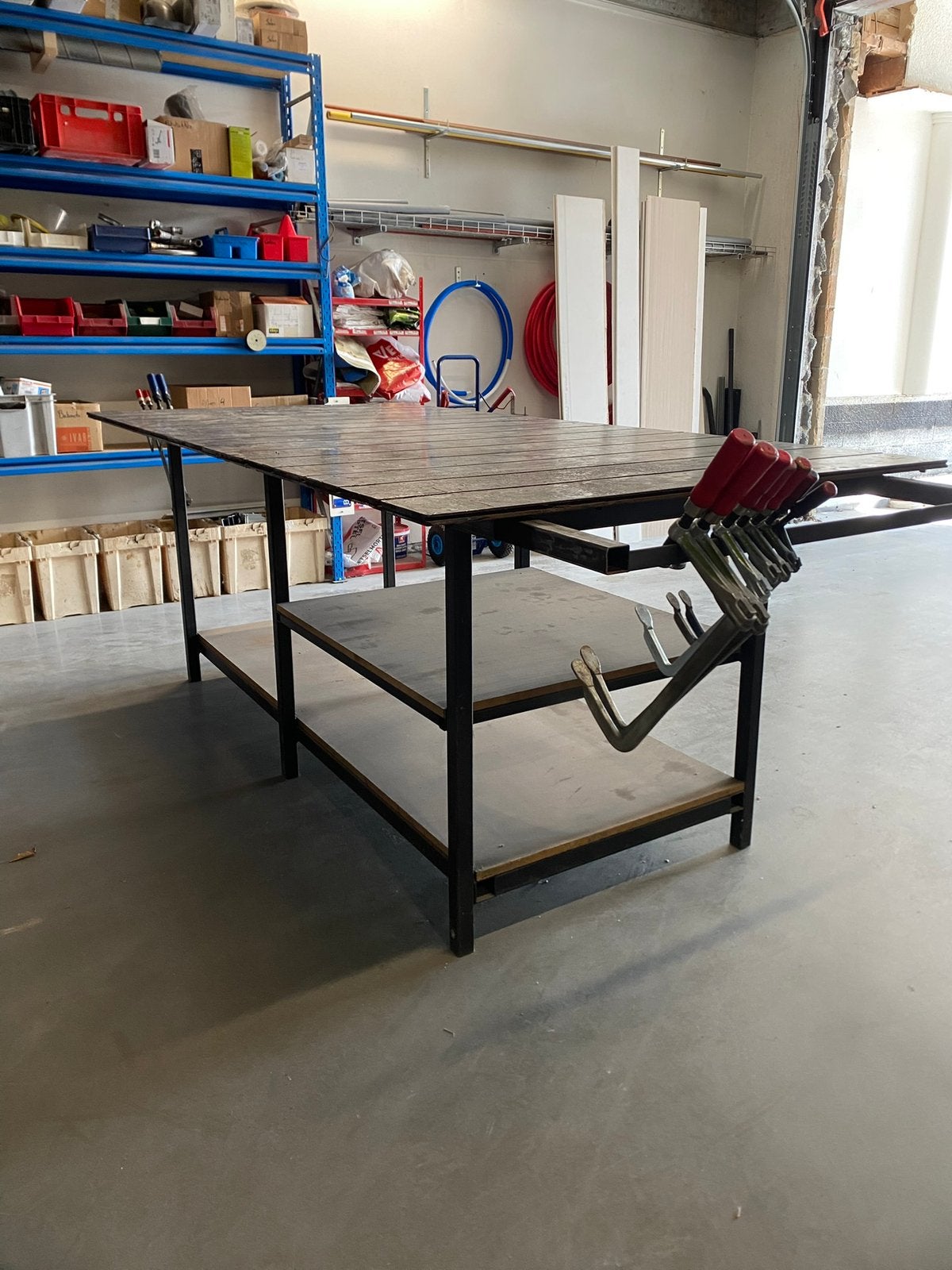 Lastafel 126x254cm, Doe-het-zelf en Bouw, Ophalen, Gebruikt, 120 tot 170 cm